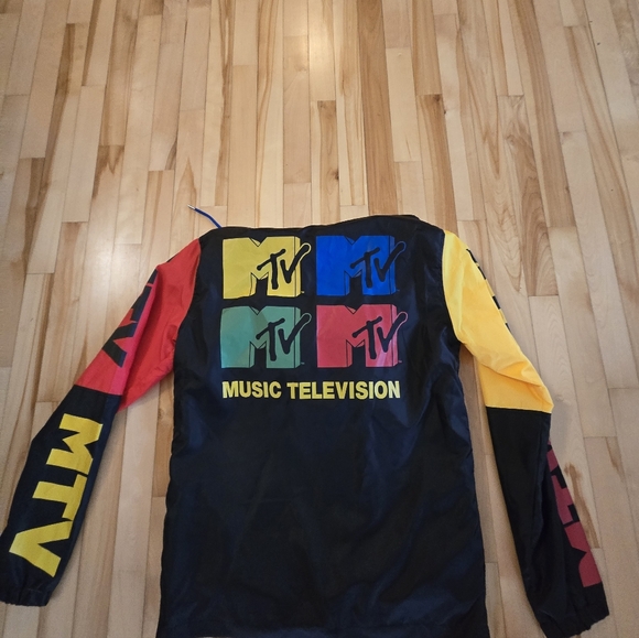MTV Music Television Lightweight Quarter Zip Pullover Windbreaker Jacket Men's S - Picture 4 of 4